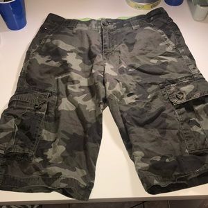 Camouflage cargo shorts